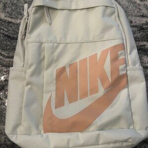 NIKE Elemental Backpack (21L), "Sea Glass/Sesame" for school, gym, travel.